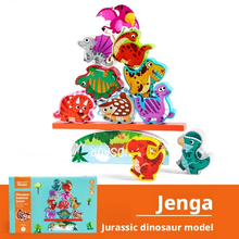 Load image into Gallery viewer, Wooden Dinosaur Balance Beam Game