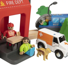 Load image into Gallery viewer, Fire Rescue Train Set - Tooky Toy