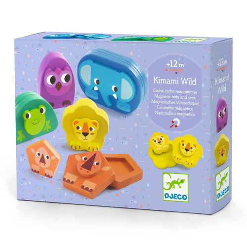 Djeco Kimami Wild - Wooden Magnetic Hide & Seek Game