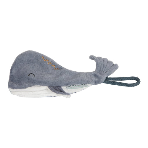 Pacifier Holder Whale - Blue - Little Dutch