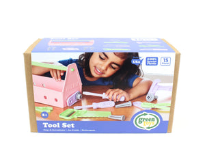 Tool Set - Pink & Green - Green Toys (100% Recycled Plastic)