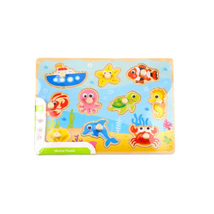 Ocean Animals Peg Puzzle - Tooky Toy