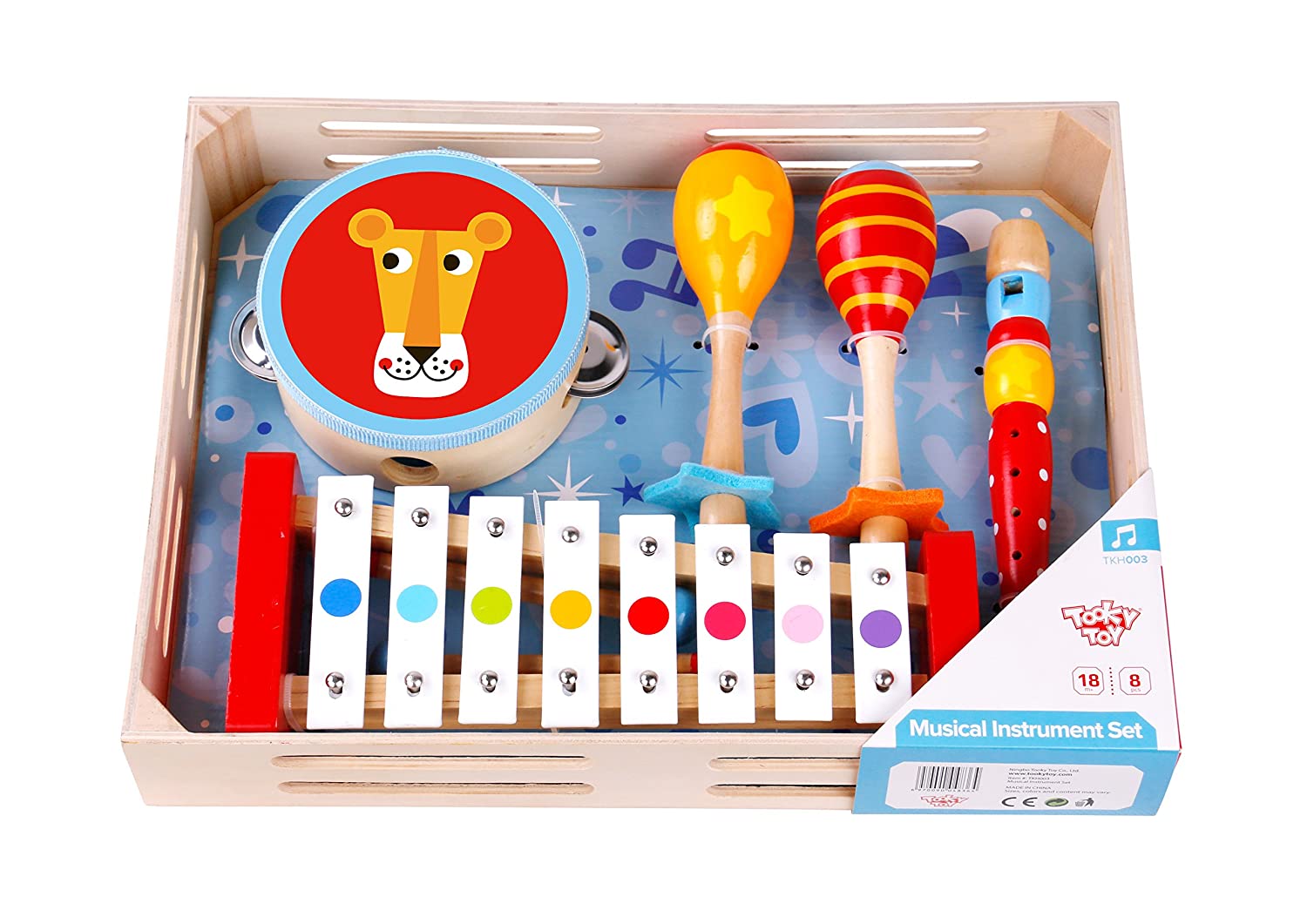 Kids Wooden Percussion Music Instruments Set Portable Kids Music