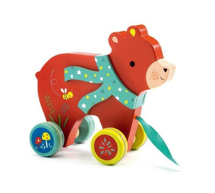 Laslo the Bear - Wooden Pull Along - Djeco