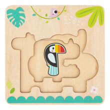 Load image into Gallery viewer, Wooden Layer Animal  Stacking Puzzle : Tooky Toy