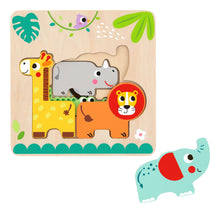 Load image into Gallery viewer, Wooden Layer Animal  Stacking Puzzle : Tooky Toy