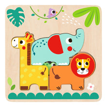 Load image into Gallery viewer, Wooden Layer Animal  Stacking Puzzle : Tooky Toy