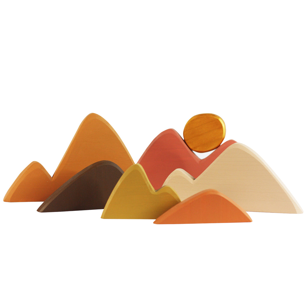 Wooden Desert Dunes - 7 Piece Set