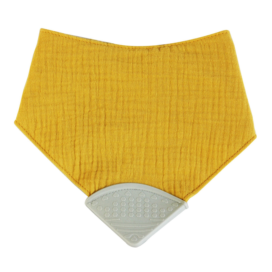 Teether Bib - Mustard - Tiger Lily