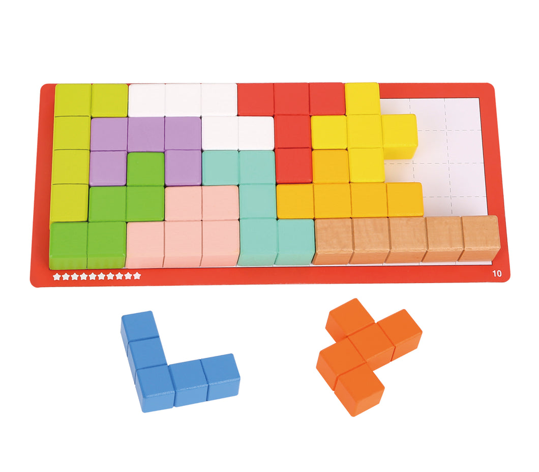 Wooden Tetris Puzzle - Tooky Toy
