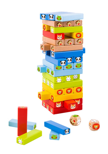 Animal Jenga Game - 80 pc - Tooky Toy