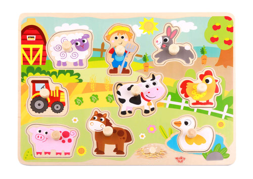 Farm Peg Puzzle - Tooky Toy