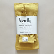 Load image into Gallery viewer, Swaddle &amp; Beanie Set - Mustard - Tiger Lily