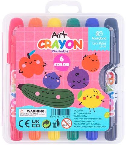 Washable Crayons 6 Colors - Tookyland