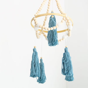 Small Tassel Mobile - Duck Egg - Tiger Lily